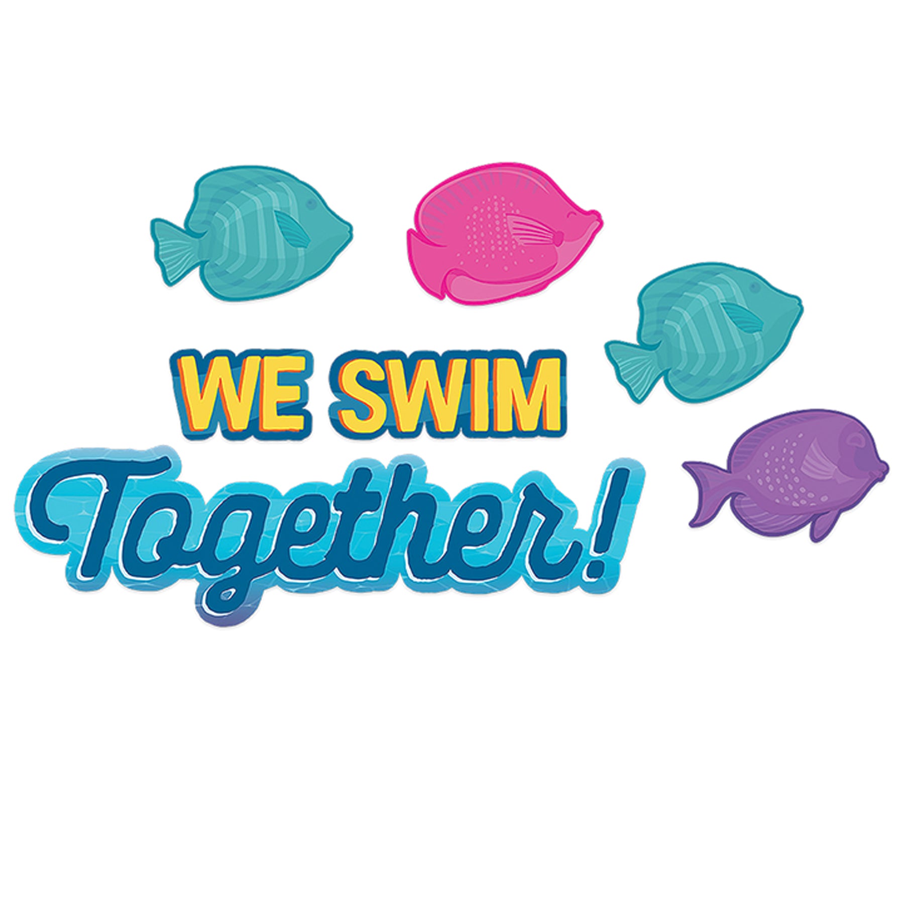Seas the Day We Swim Together Mini Bulletin Board Set, 36 Pieces