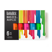 LQ BASICS Acrylic Color 6 x 118ml Tube Set - Fluorescents