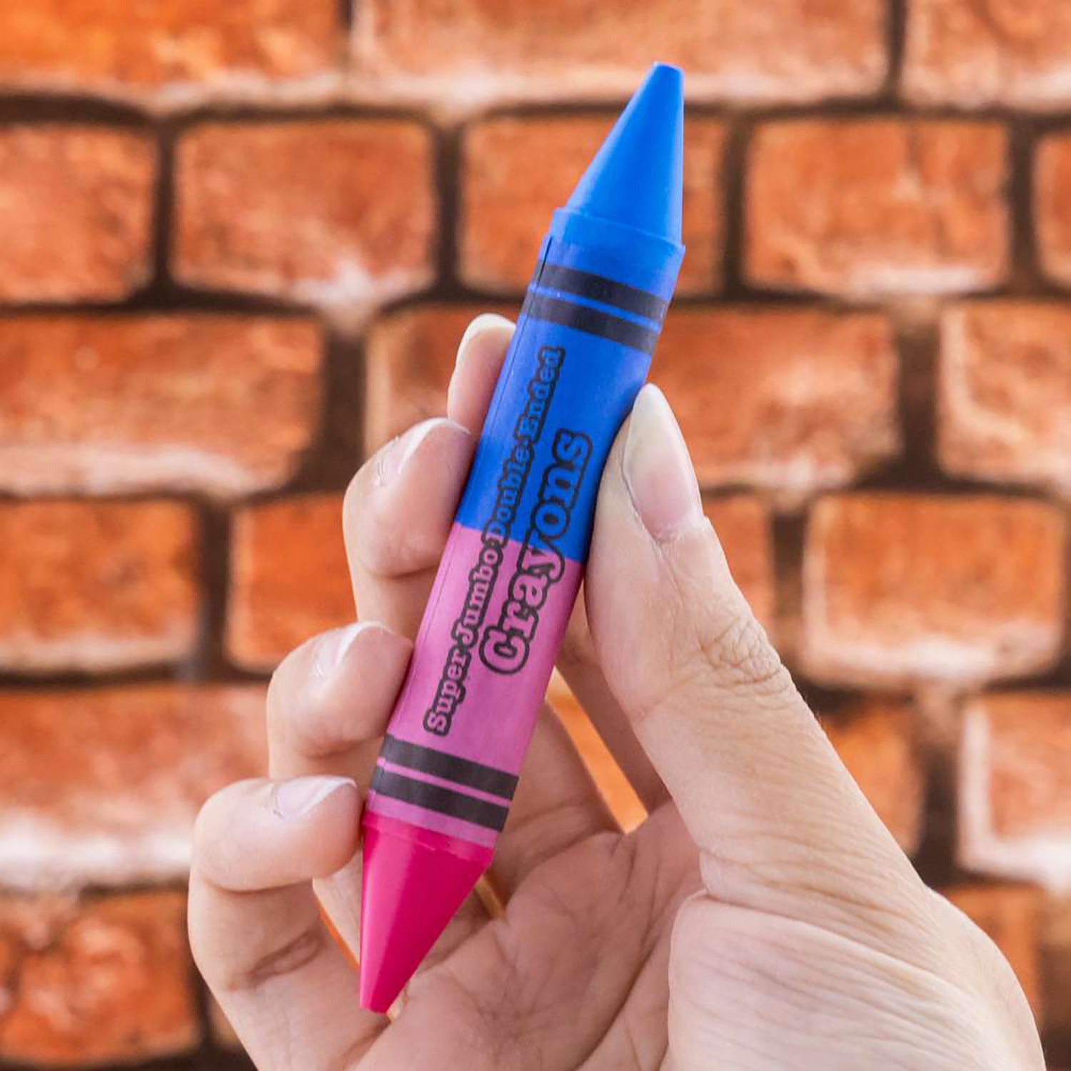 Double-Ended Premium Super Jumbo Crayons, 6 Crayons, 12 Colors