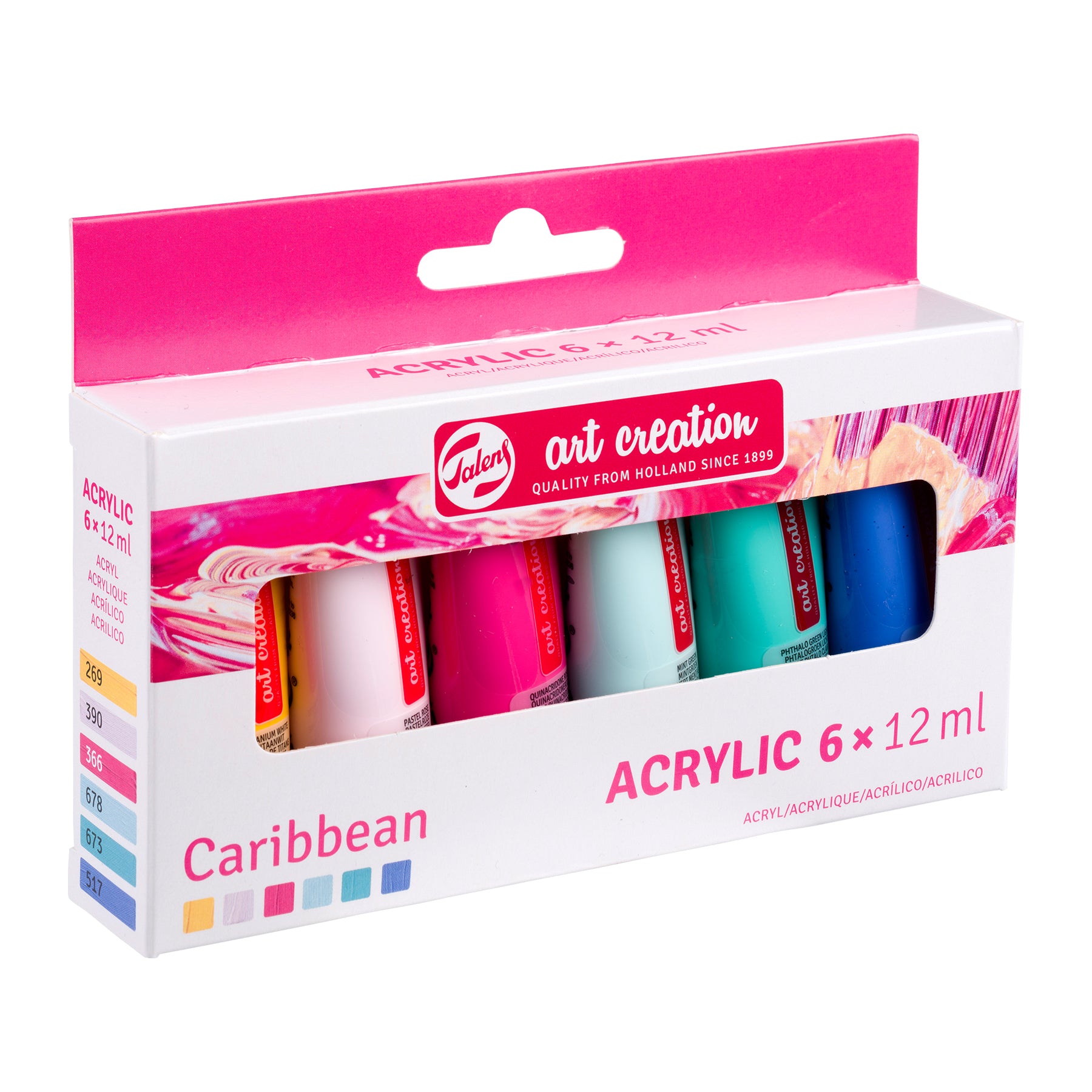 Acrylic Set, 6 x 12mL, Caribbean