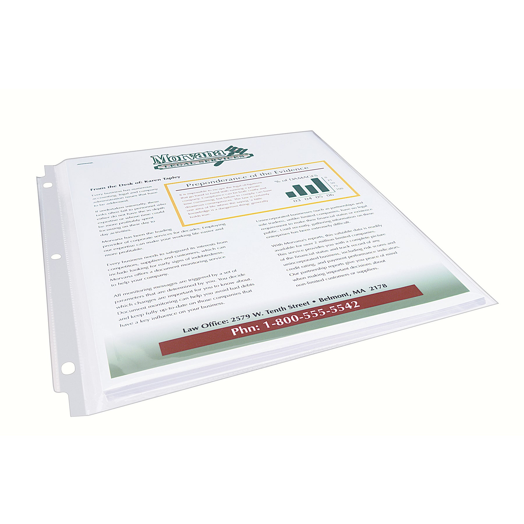 Clear Heavyweight Multi-Page Capacity Sheet Protectors, Holds 8-1/2" x 11" Sheets, Top Load, Pack of 25