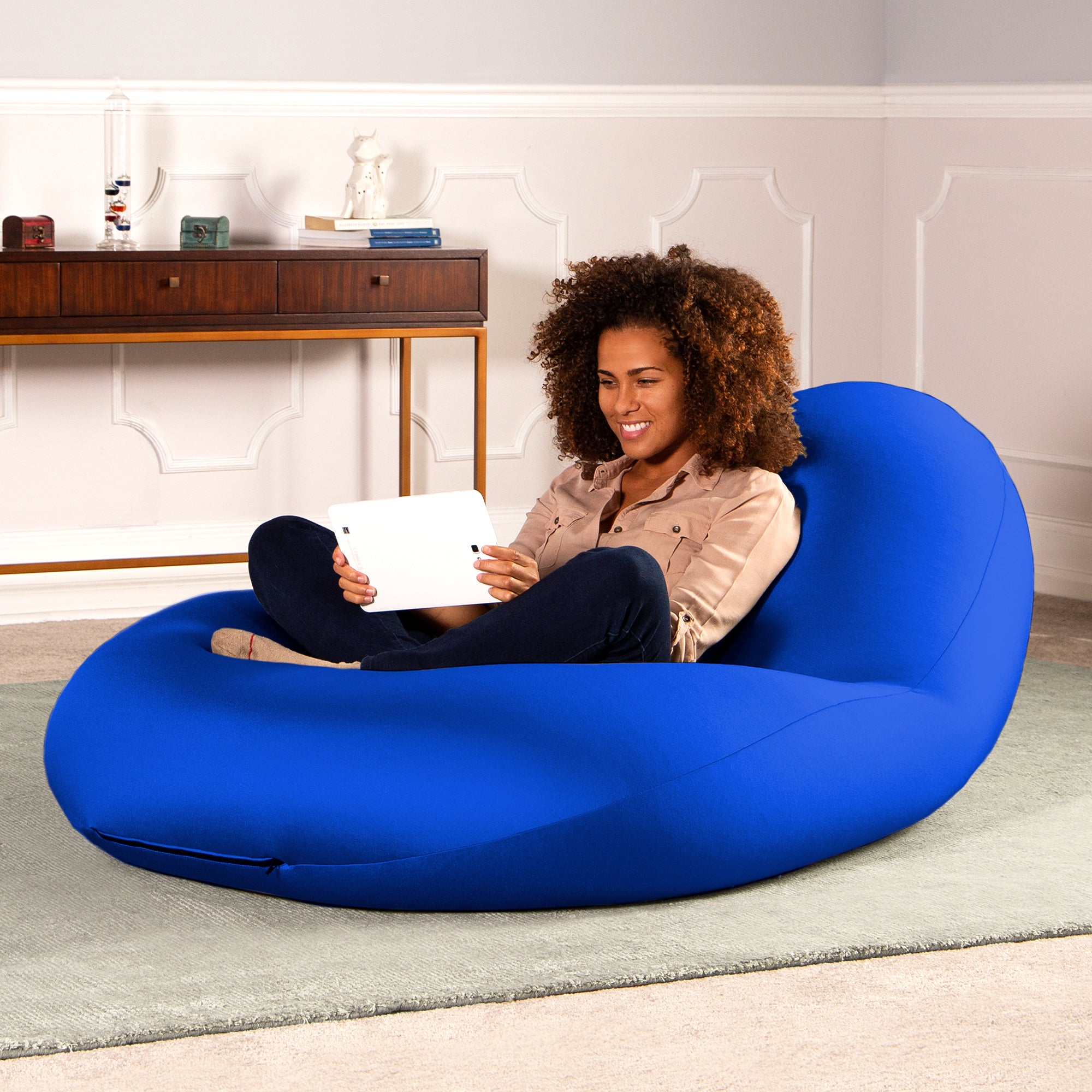 Nimbus Spandex Bean Bag Chair, Large, Royal Blue