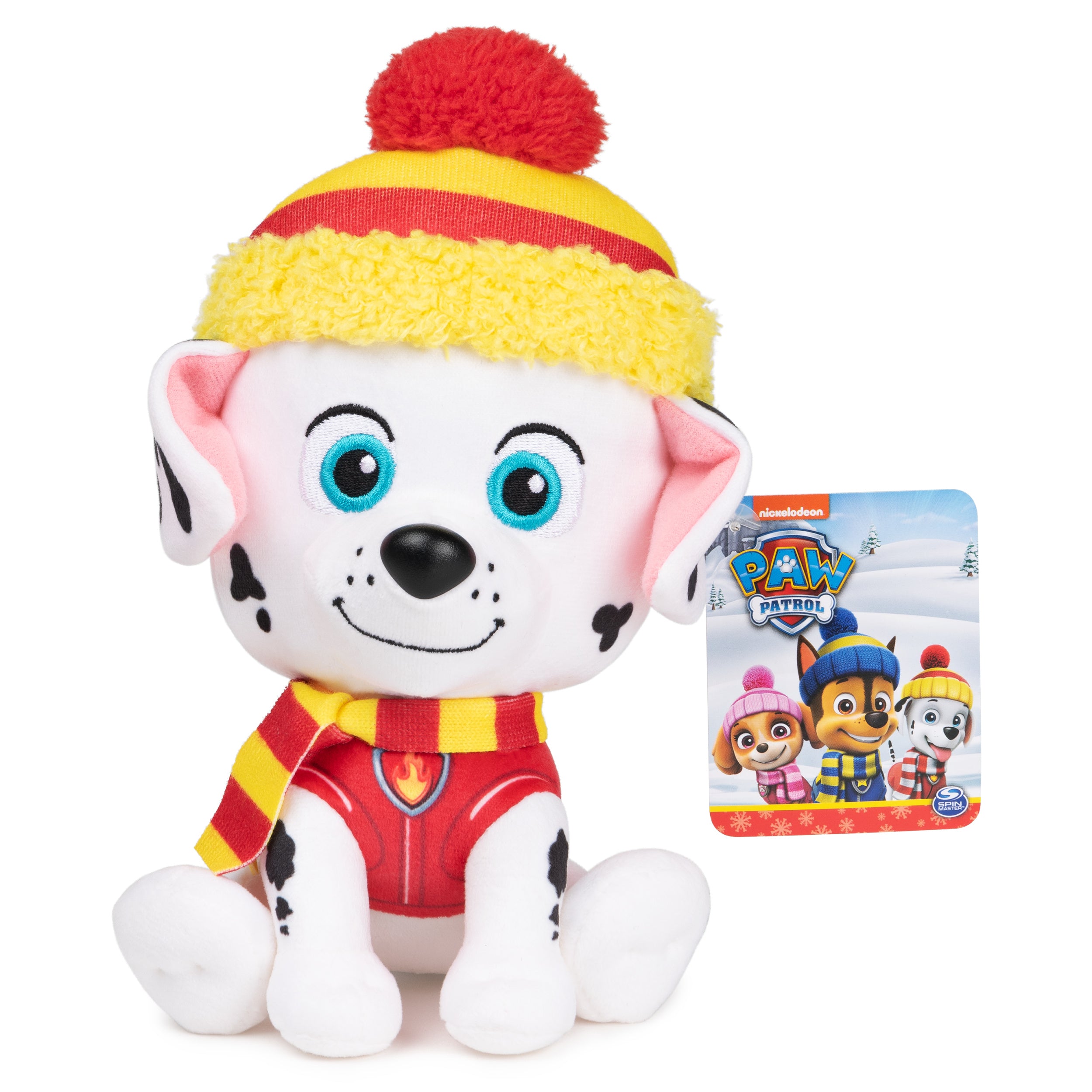 GUND PAW Patrol Holiday Winter Marshall in Scarf and Hat, Officially Licensed Plush Toy for Ages 1 and Up, 6”