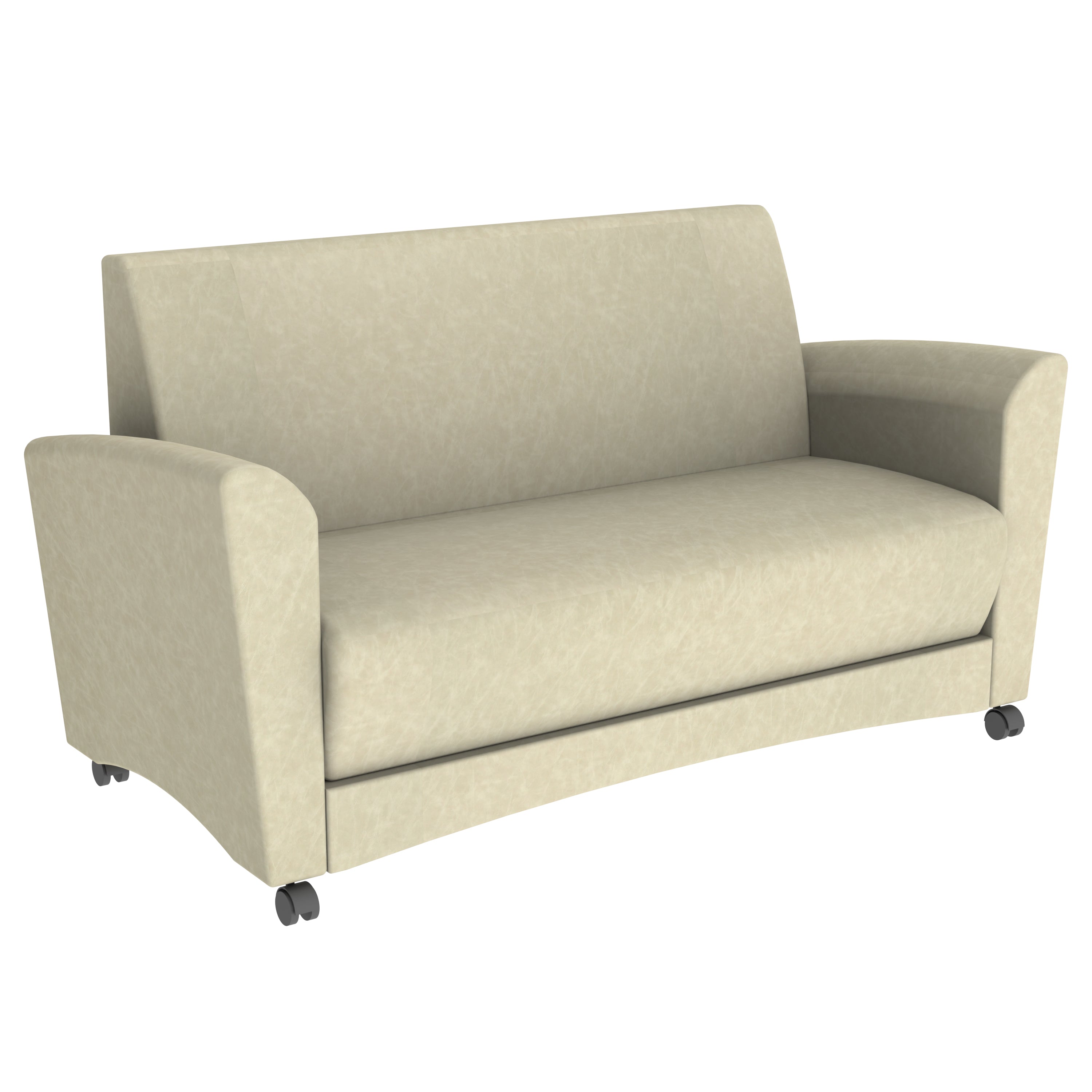 Pro Series Rustic Upholstered Mobile Common Area Sofa - Almond