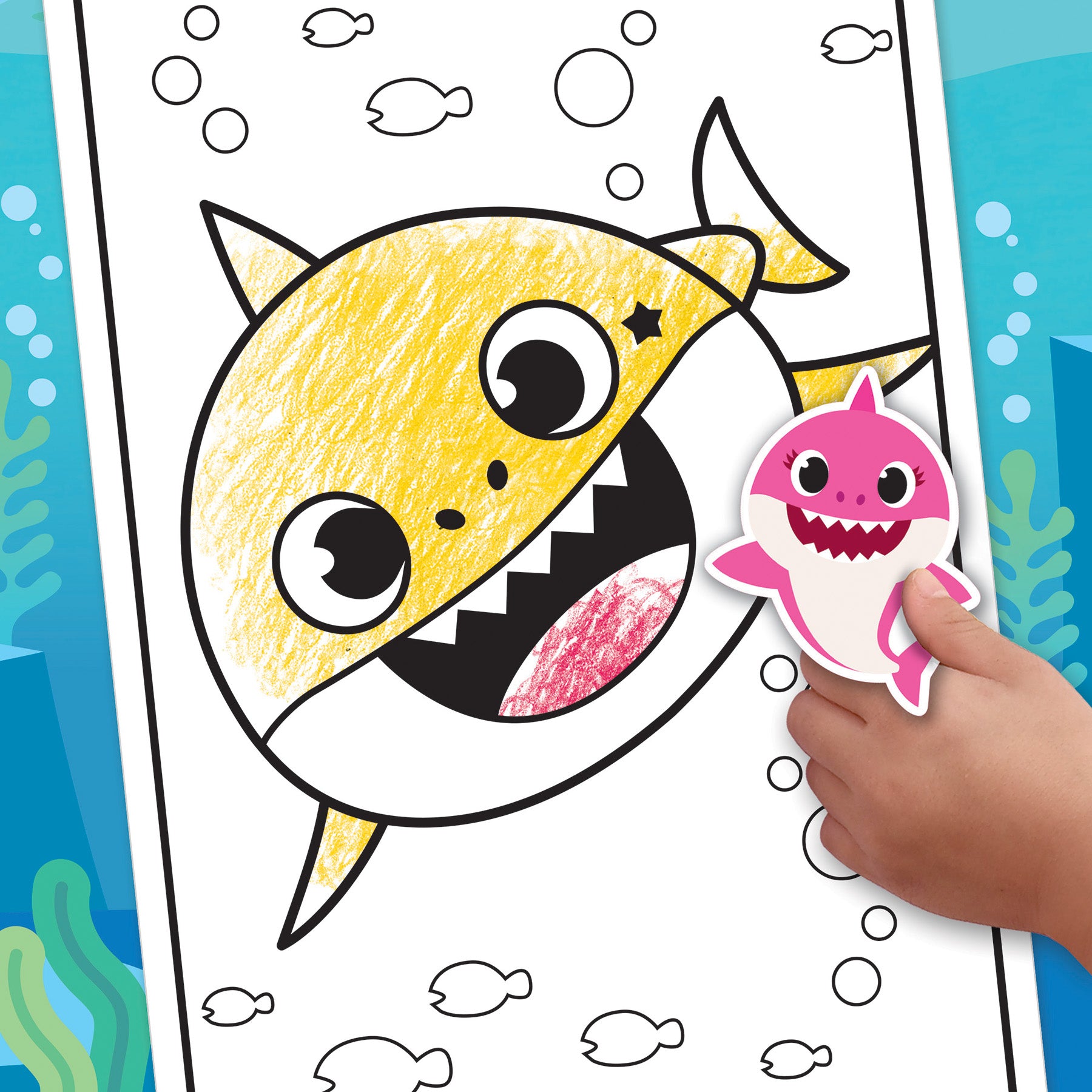 Coloring Book, Baby Shark, 96 Pages