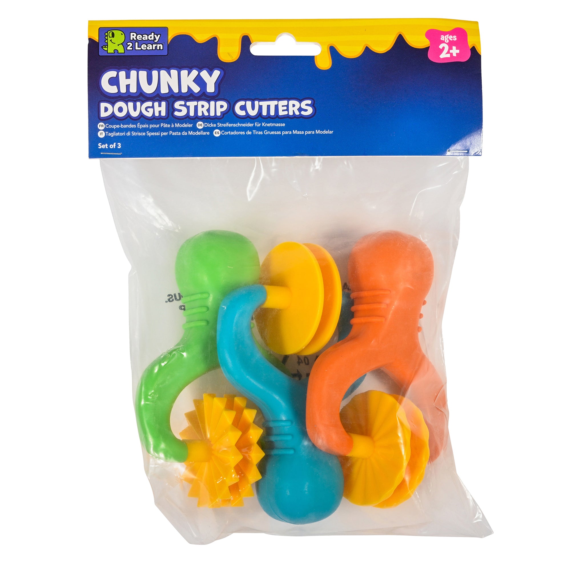 Chunky Dough Strip Cutters, 3 Per Set, 2 Sets