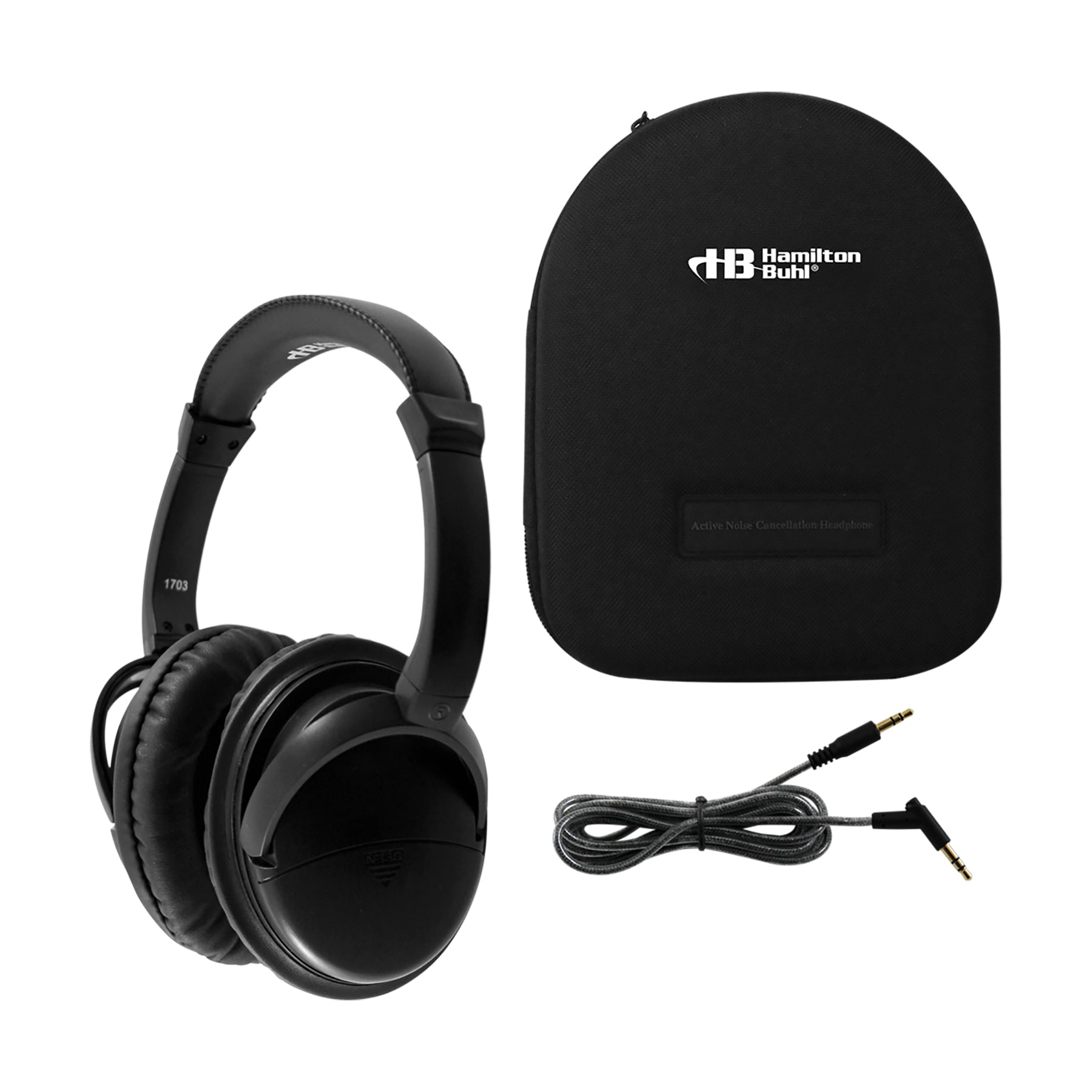 Deluxe Active Noise-Cancelling Headphones with Case