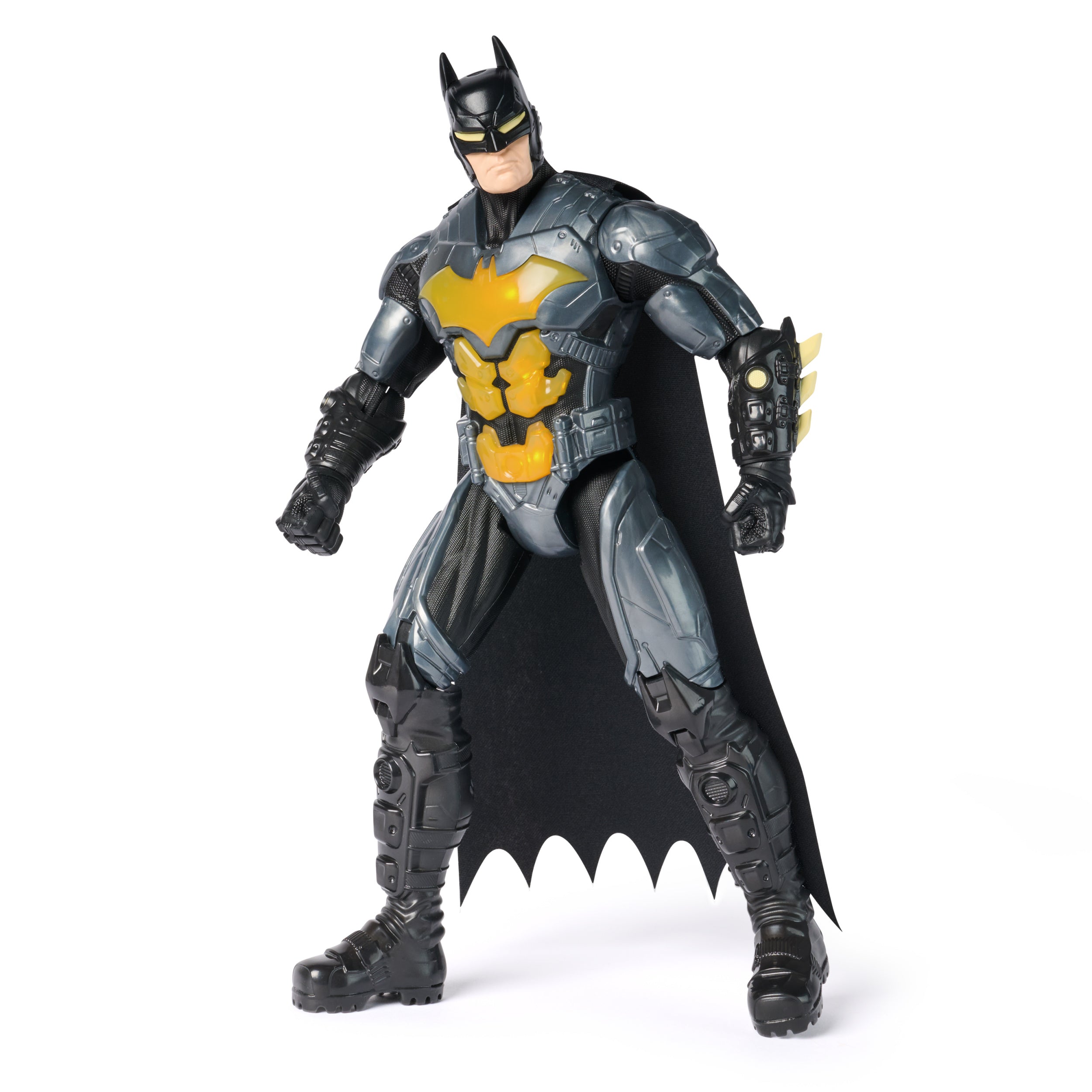DC Comics, Batman Night Flare 12" Light Up Action Figure with 24 Sounds & Phrases, Super Hero Kids Toys for Boys & Girls Ages 4 & Up, Batteries Included