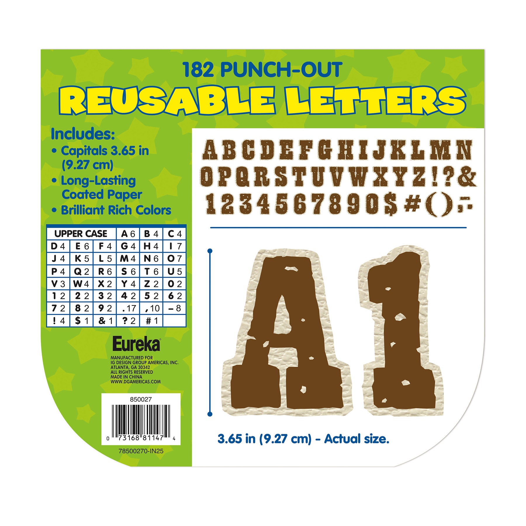 Wild Wild Classroom Deco Letters, 181 Characters Per Pack, 2 Packs