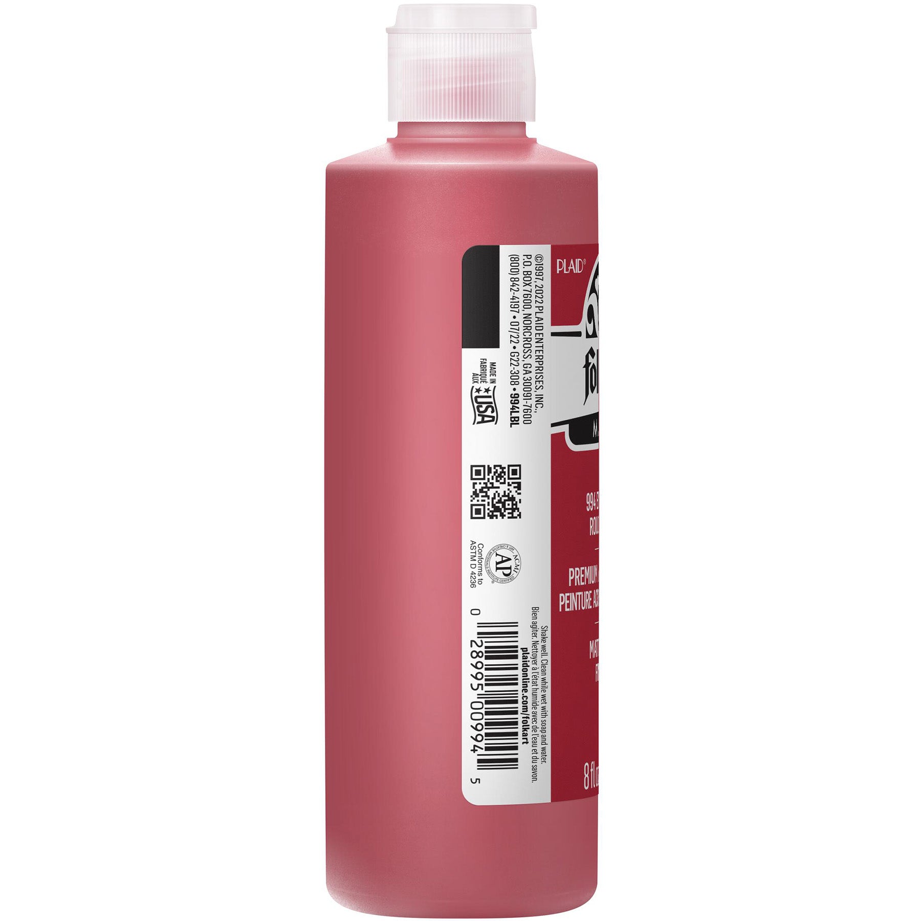 Acrylic Paint Matte, 8oz., Engine Red
