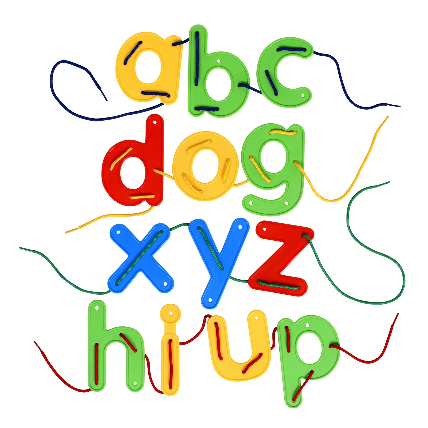 Lacing Alphabet - Lowercase - 26 Letters - 8 Laces
