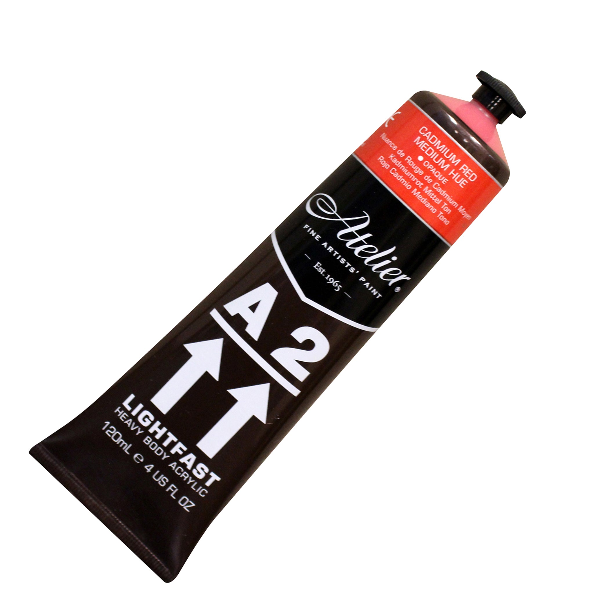 A2 Heavy Body Lightfast Artist Acrylic, 4 oz., Cadmium Red Medium Hue