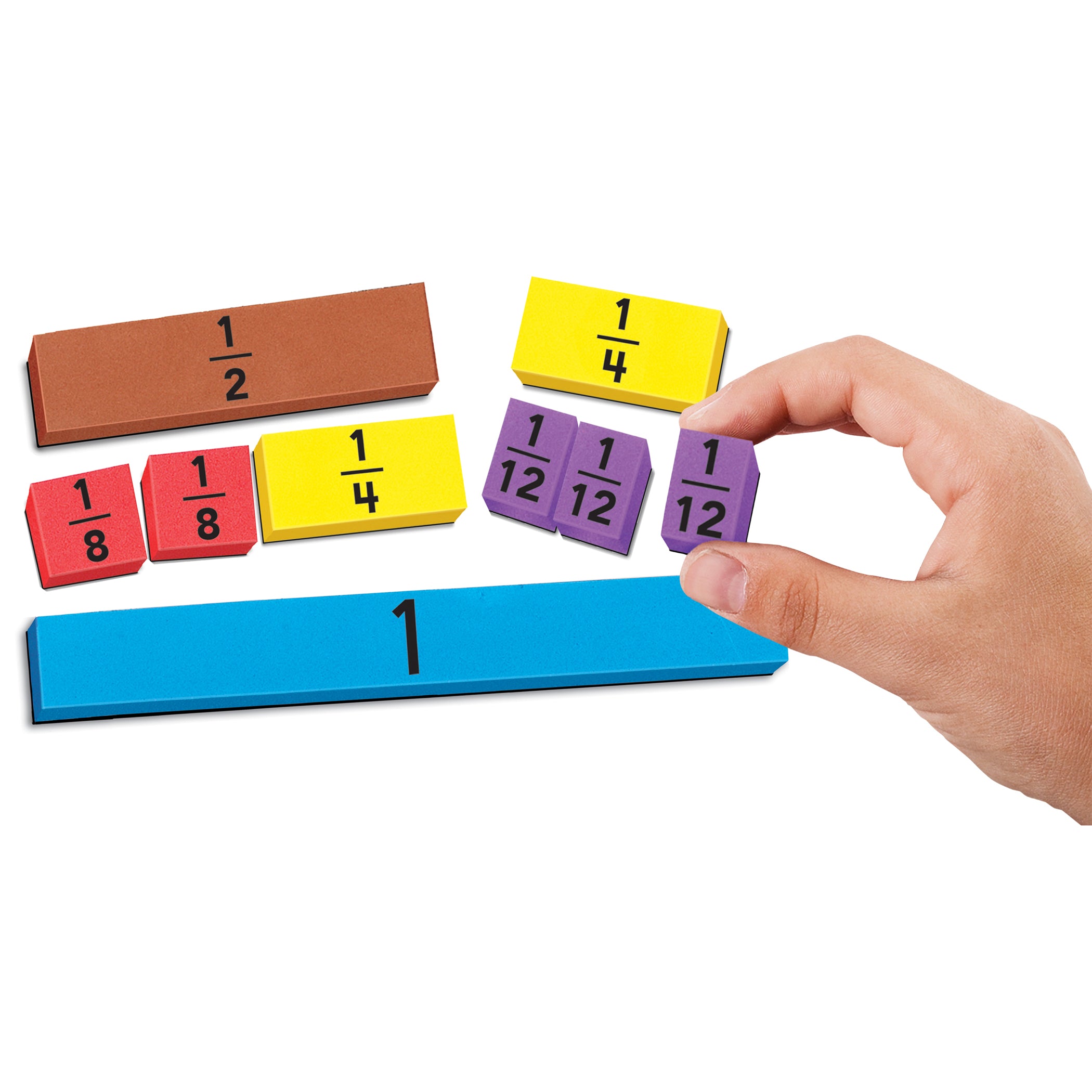 Foam Magnetic Fraction Strips, 51 Pieces