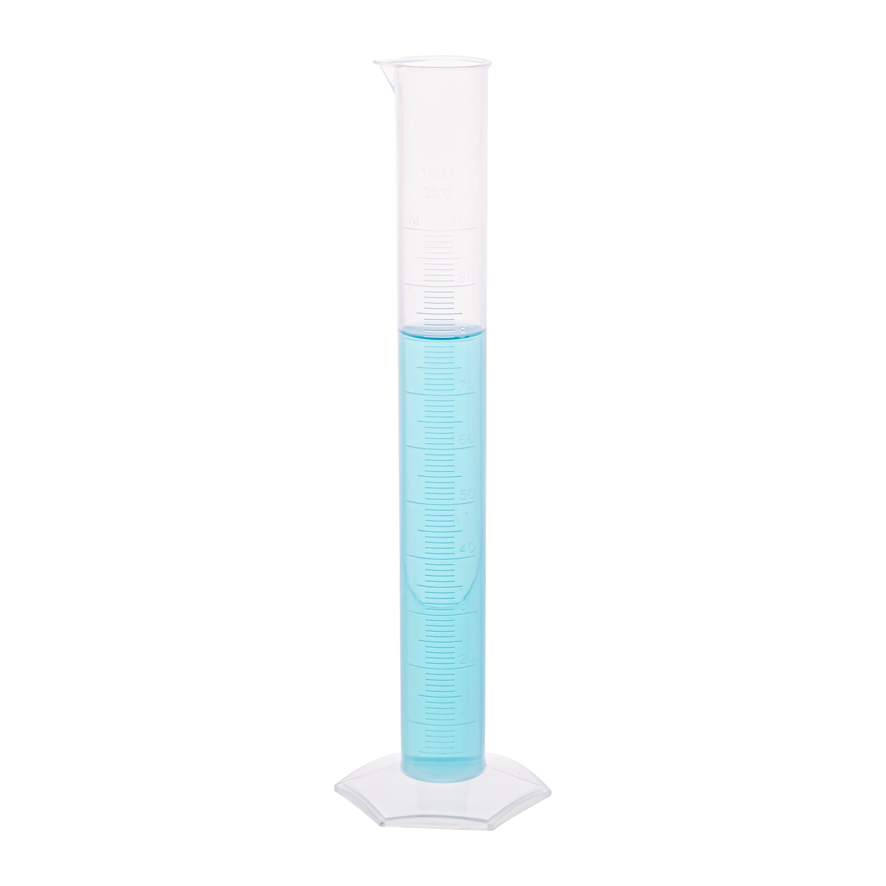 Polypropylene Measuring Cylinder, Hexagonal Base, 1000ml, Pack of 3