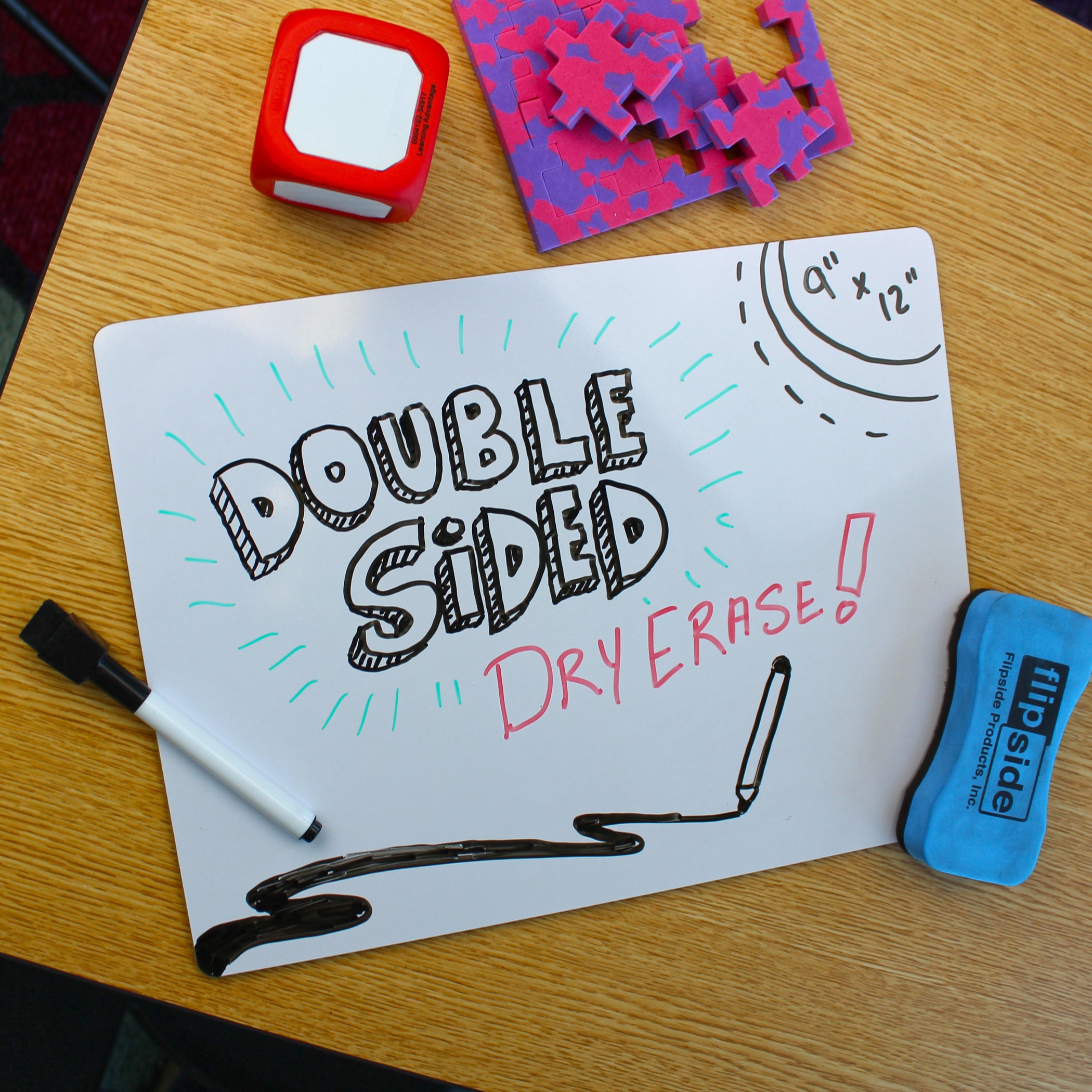 Two-Sided Marker Boards, 9" x 12", Class Pack of 24