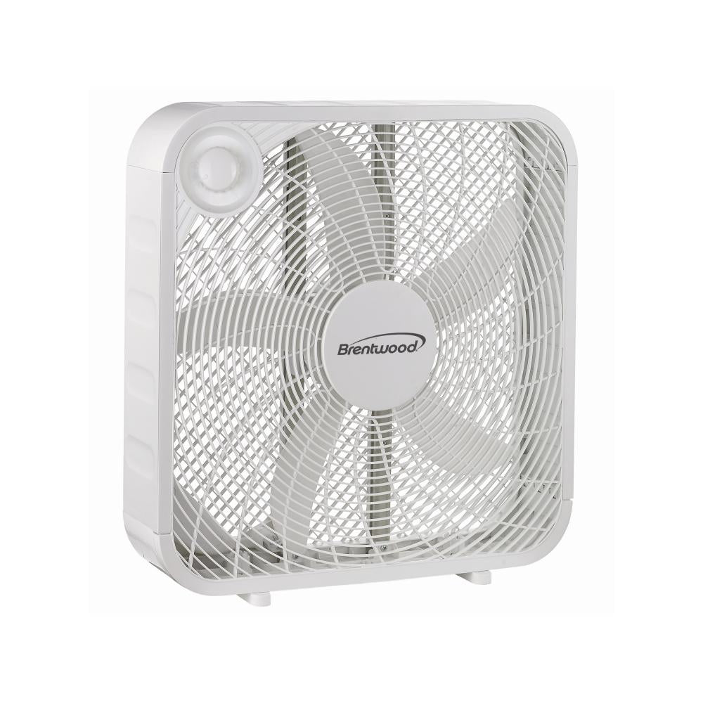 Brentwood Kool Zone F-20SW 3-Speed 20-inch Box Fan, White