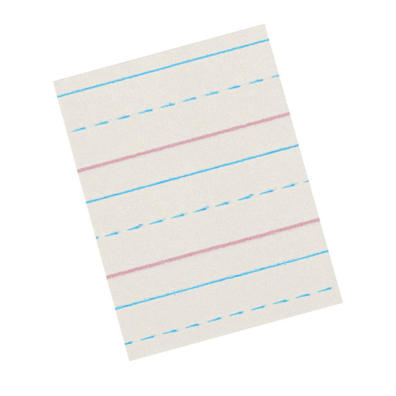 Newsprint Handwriting Paper, Dotted Midline, Grade 2, 1/2" x 1/4" x 1/4" Ruled Short, 8" x 10-1/2", 500 Sheets