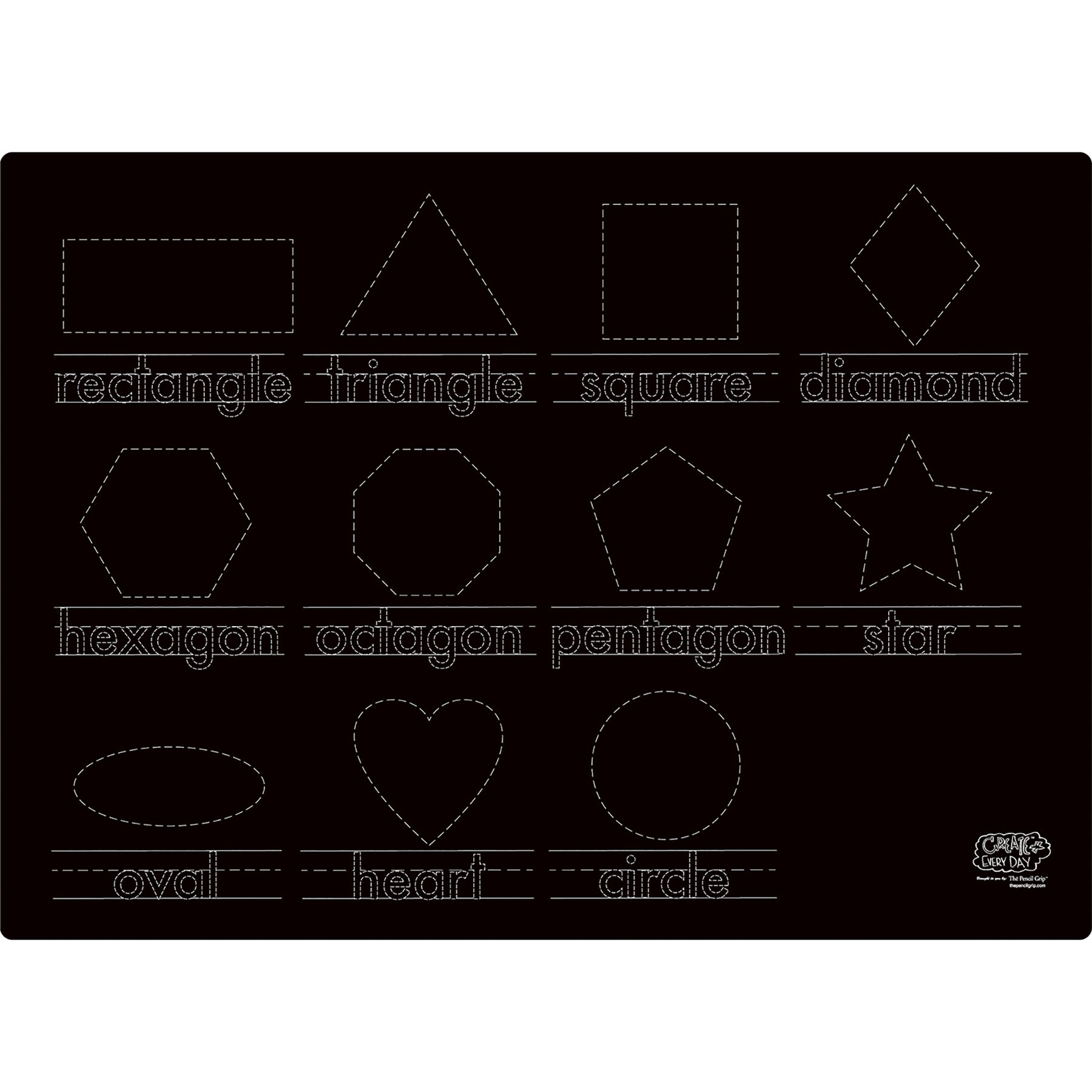 Activity Playmat - Numbers & Shapes (2-Sided), Pack of 6