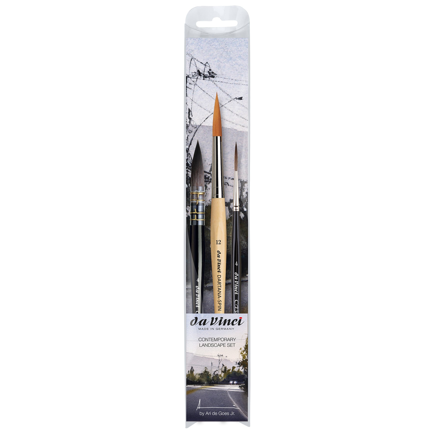 Artist Signature Collection by Ari de Goes Jr., Contemporary Landscape Brushes, Assorted, 3 Brush Set