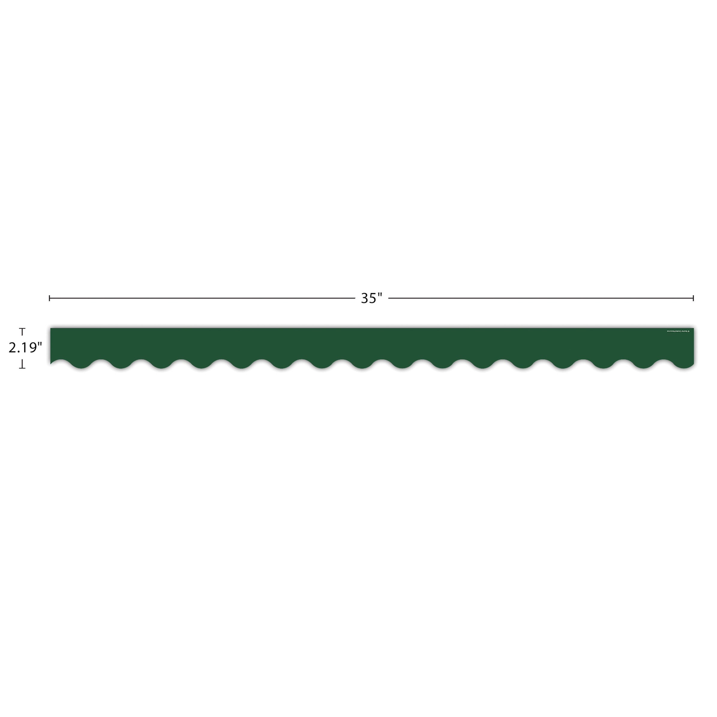 Pine Green Scalloped Border Trim, 35 Feet