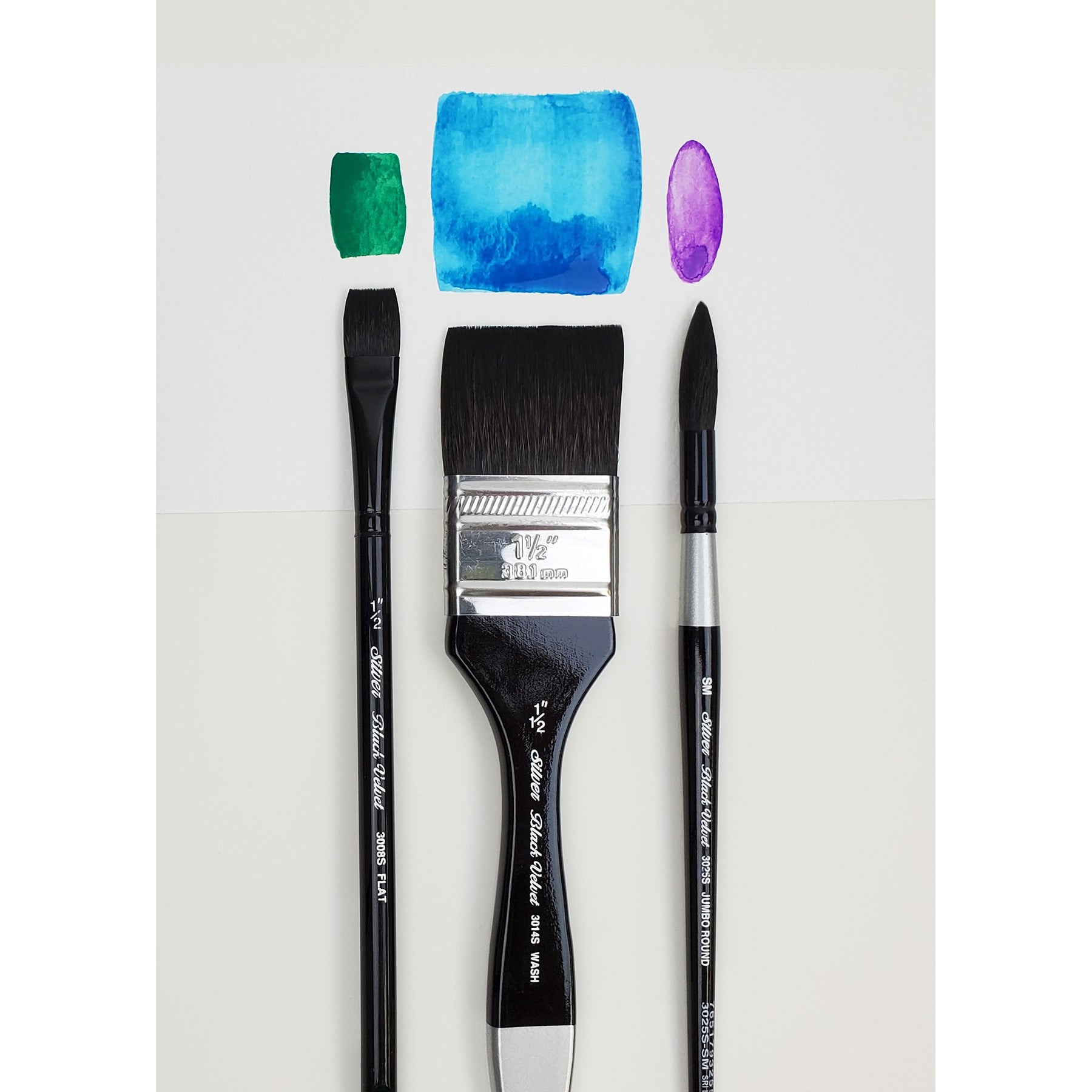 Black Velvet® 3-Piece BEST Plein Air W/C Brush Set