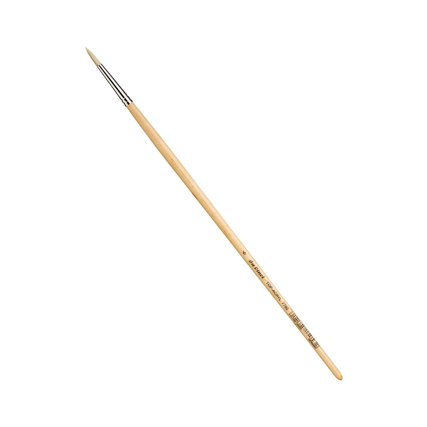 TOP-ACRYL White Brush, Synthetic, Acrylic & Oil, Round, Series 7782, Size 6