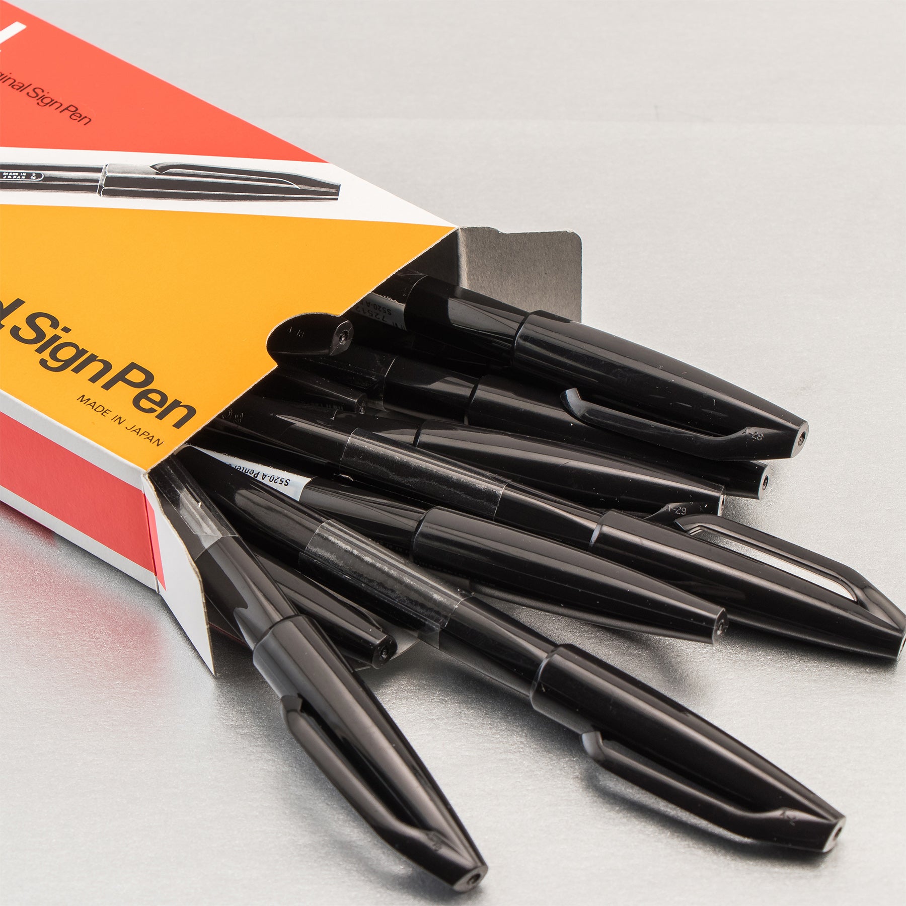 Sign Pen Fiber-Tipped Pen, Black Ink, Pack of 12
