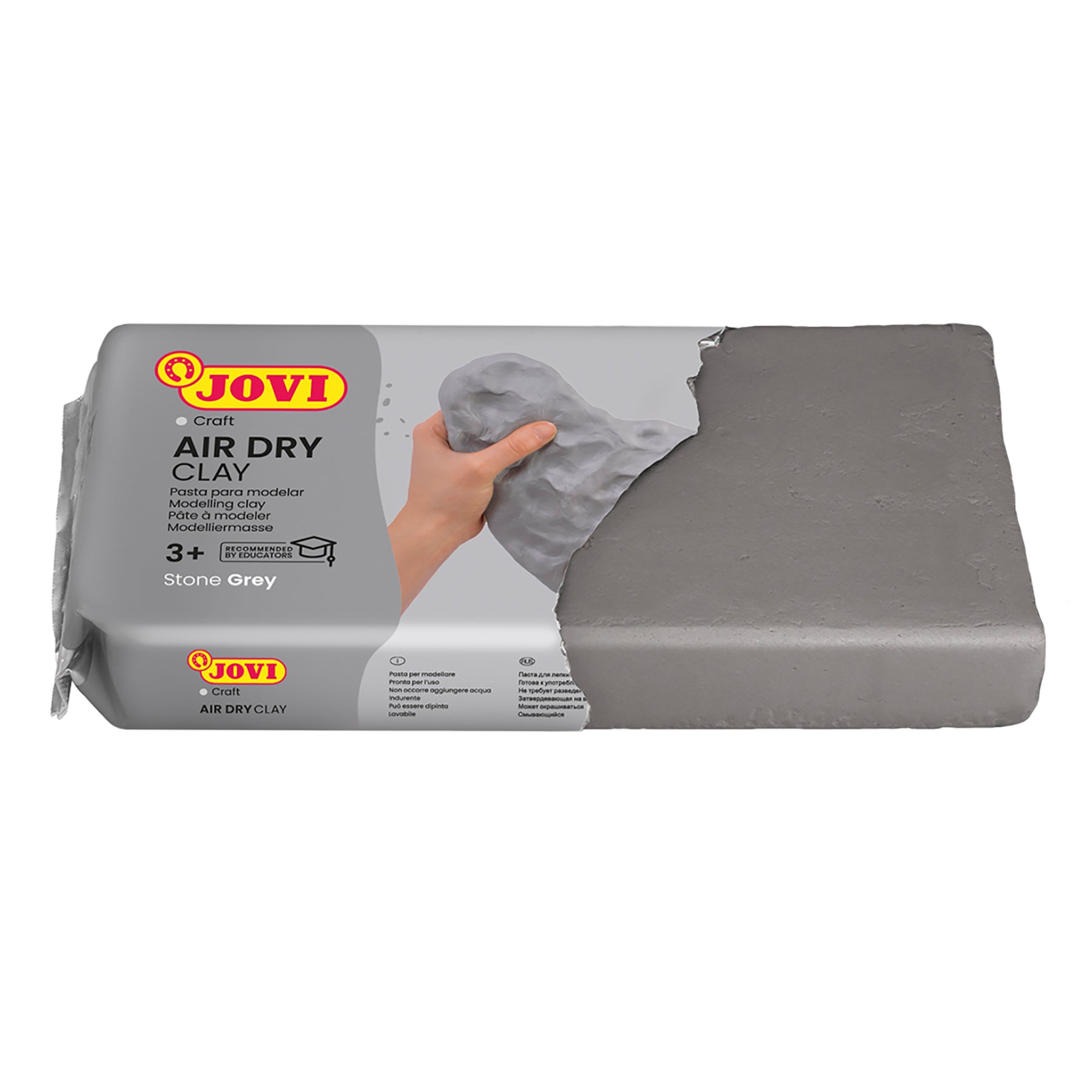 Air Dry Clay, Grey, 1.1lb Bar