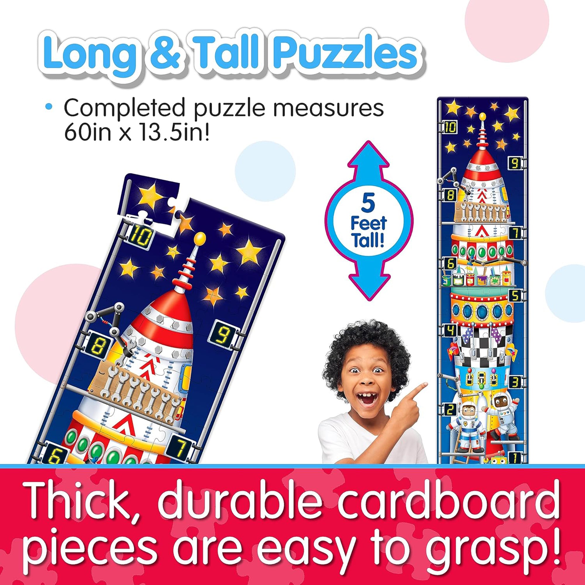 Long & Tall Puzzles - 123 Rocketship