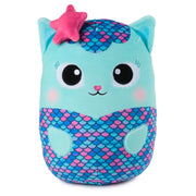 Gabby’s Dollhouse Official MerCat Squishy Plush Toy, Cat Stuffed Animal, Squishy Toys for Ages 1 & Up, Blue, 8”