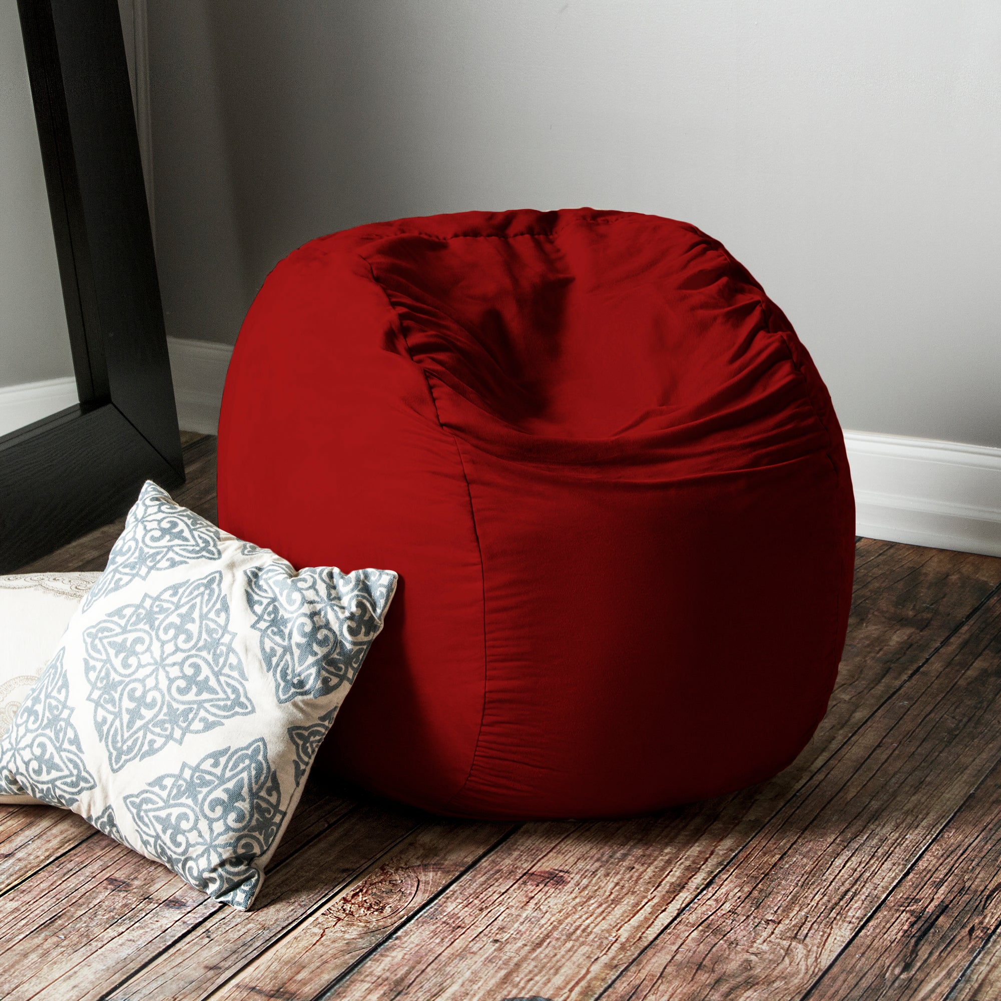Jaxx Saxx 3 Foot Bean Bag Chair with Removable Cover, Cinnabar