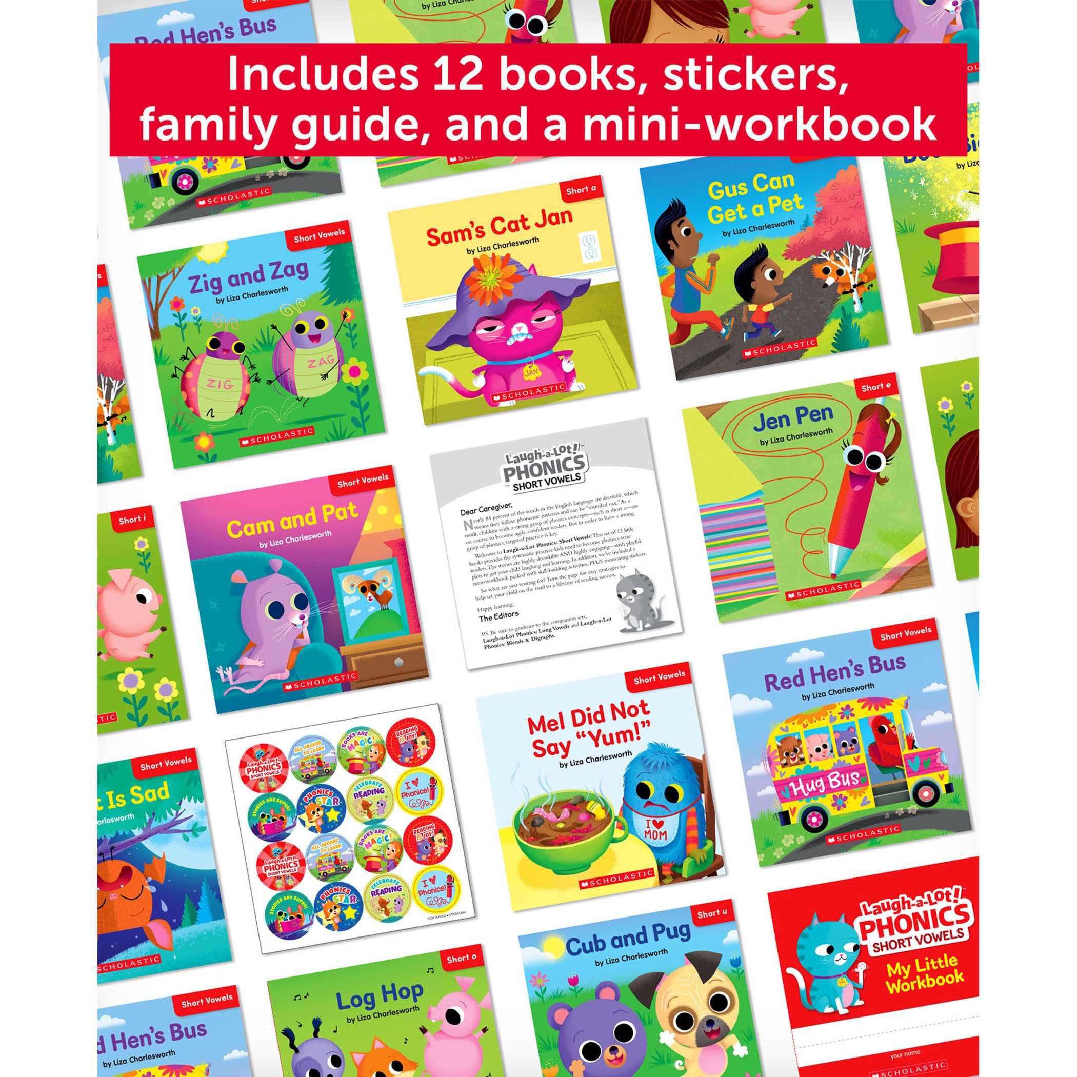 Laugh-A-Lot Phonics: Short Vowels (Parent Pack)
