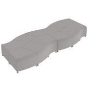 Pro Series Connect Edged Crest Backless Seating, 12-Piece Set - Gray