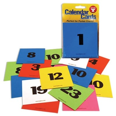 Calendar Cards - 36, 3"x3" - Electric Lime
