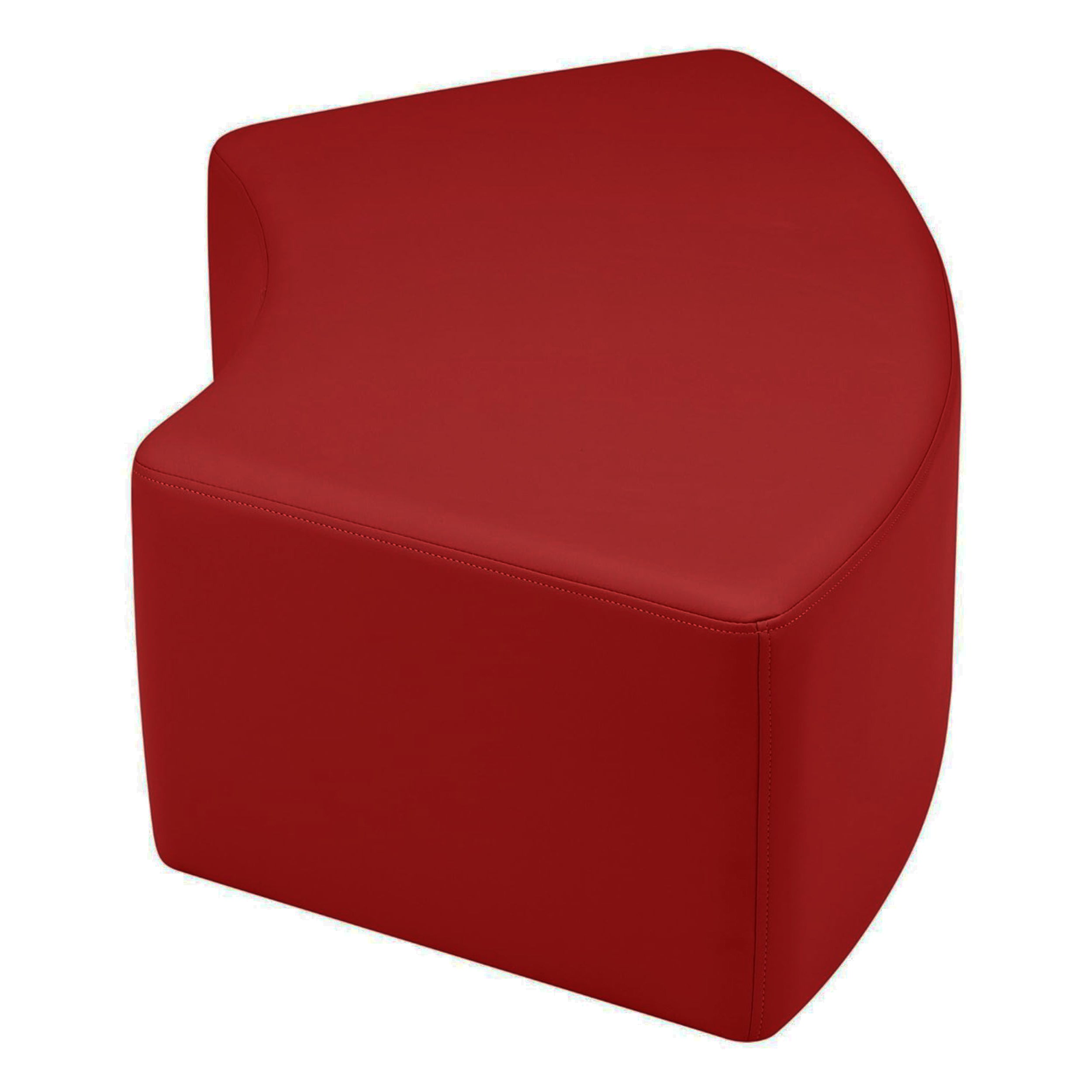 Pro Series Upholstered S Curve Ottoman 12" Height, 6-Piece - Crimson