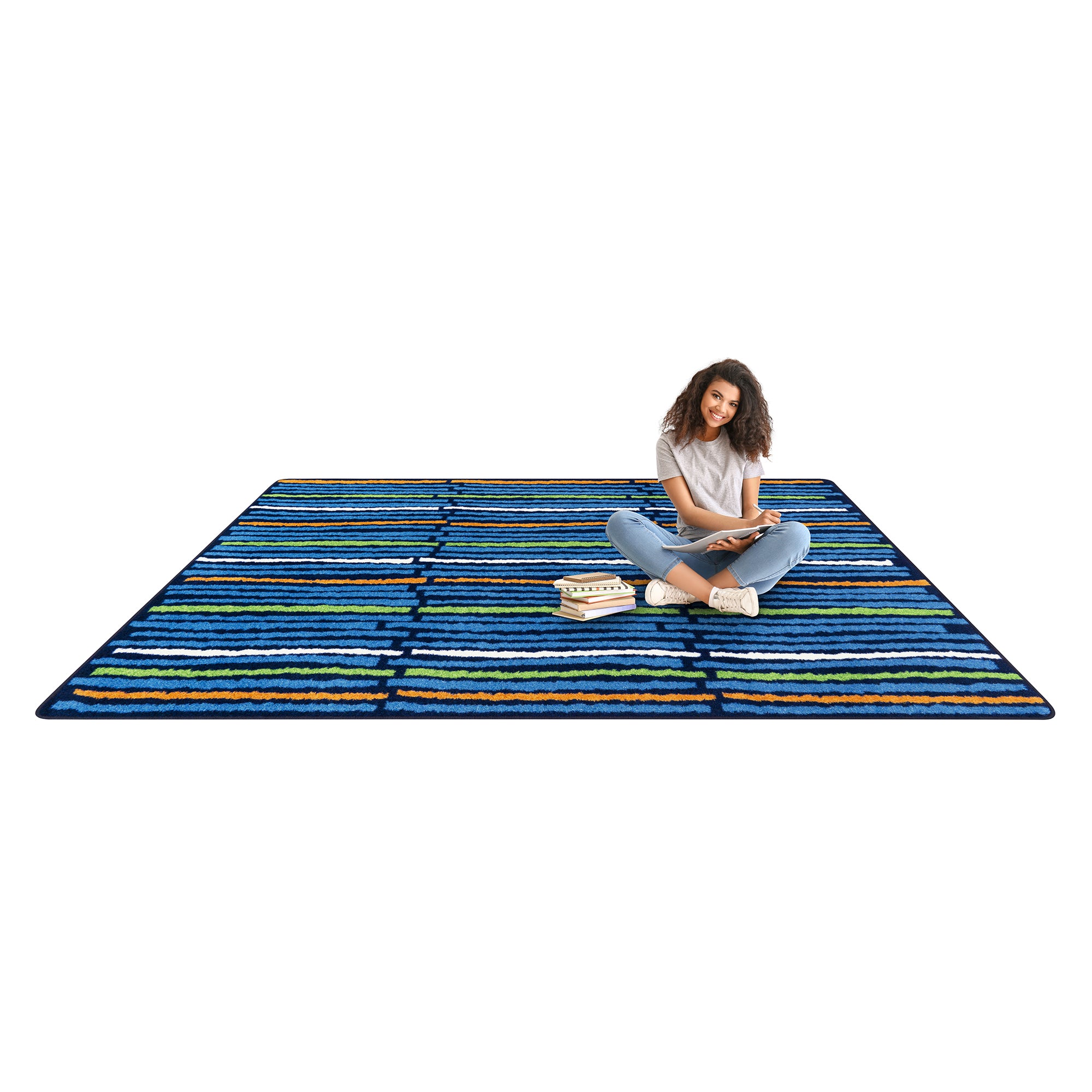 Cascade 7'8" x 10'9" area rug in color Citrus