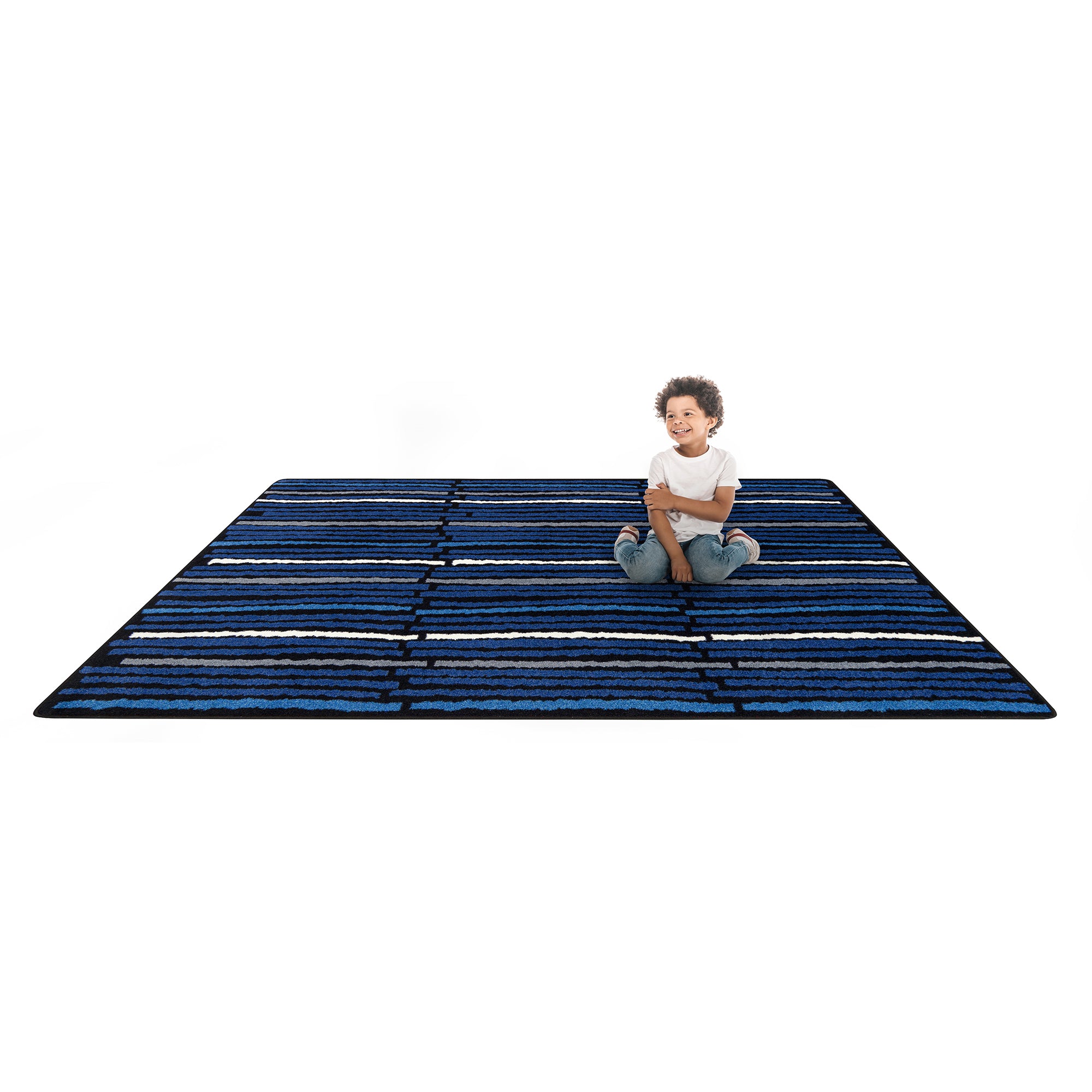 Cascade 7'8" x 10'9" area rug in color Sapphire
