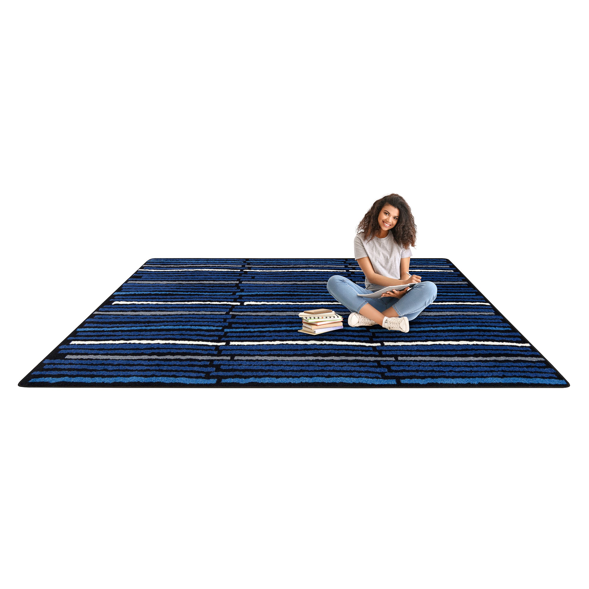 Cascade 10'9" x 13'2" area rug in color Sapphire