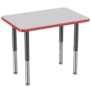 24" x 36" Rectangle T-Molding Activity Table with Adjustable Super Legs - Gray/Red/Black