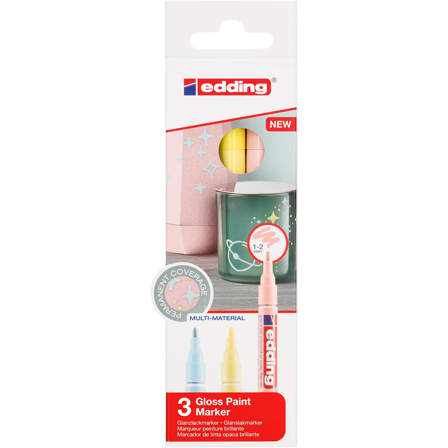 edding 751 Gloss Paint Marker - Set of 3 - Pastel