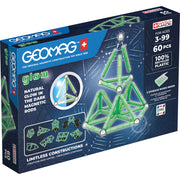 Geomag™ Glow in the Dark Magnetic Building Blocks Set, 60 Pieces