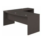 Bush Business Furniture Echo 72W Bow Front L Shaped Desk in Charcoal Maple - 71.97" Width x 77.32" Depth x 30" Height