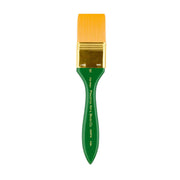 Lauren Flat Wash Brush, Synthetic Bristles, Short Handle Watercolor Paintbrush, Evergreen, Size 1/2 inch, 1 Count