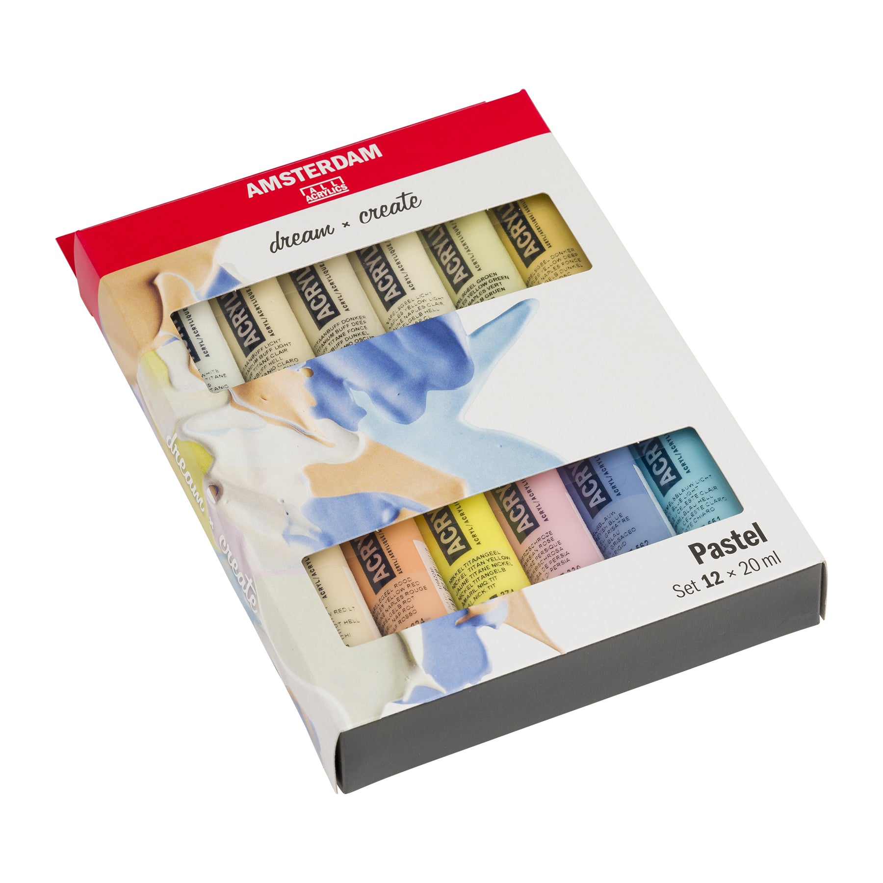 Standard Acrylic Pastels Set, 12 x 20mL