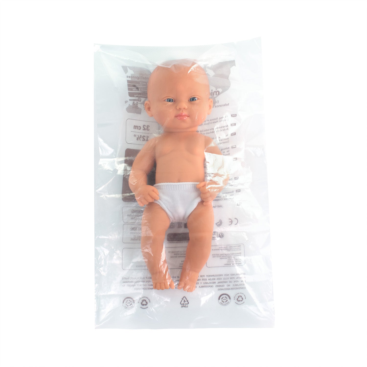 Baby Doll Caucasian Girl with Down Syndrome, 12-5/8"