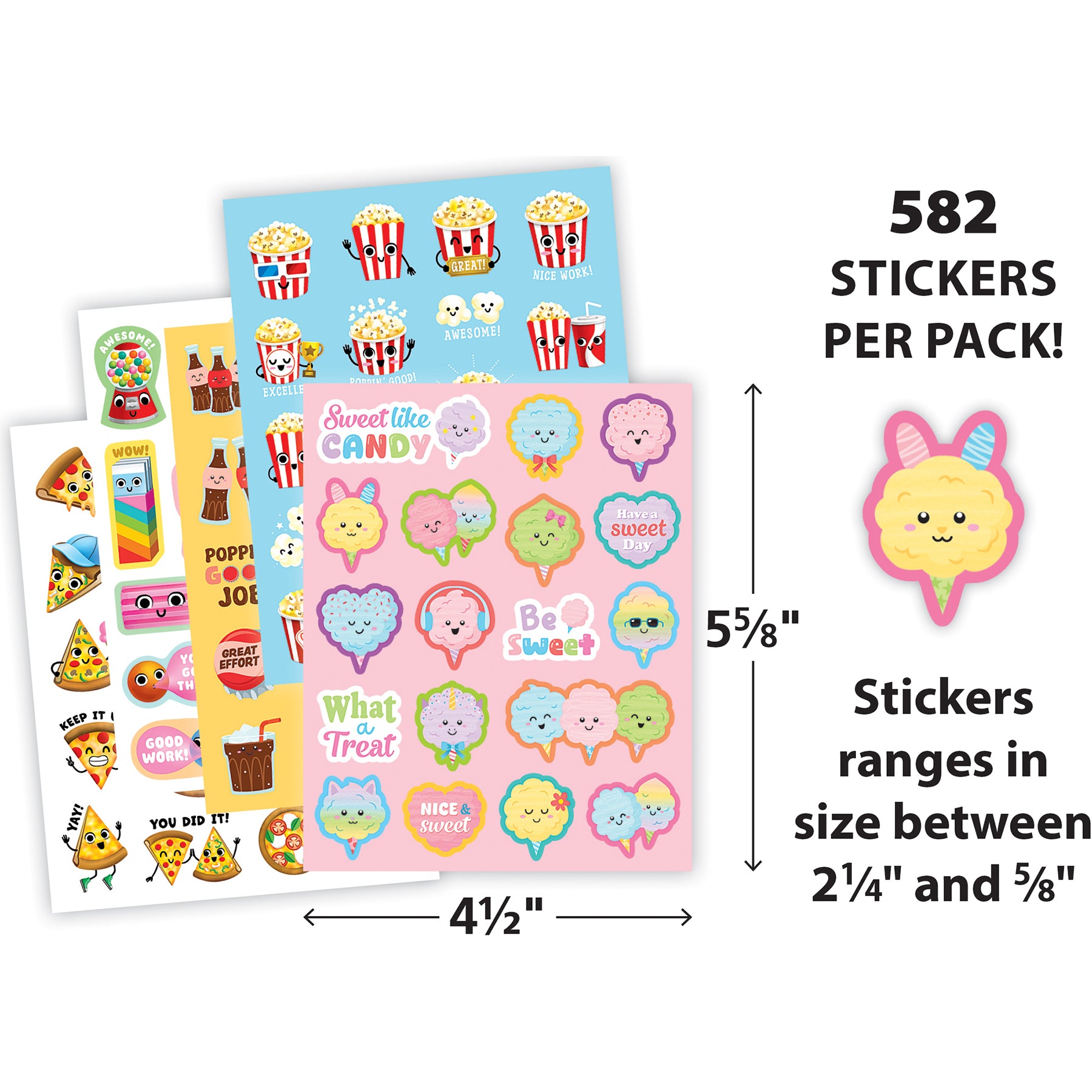 Fun Fair Smelly Stickers, 582 Stickers