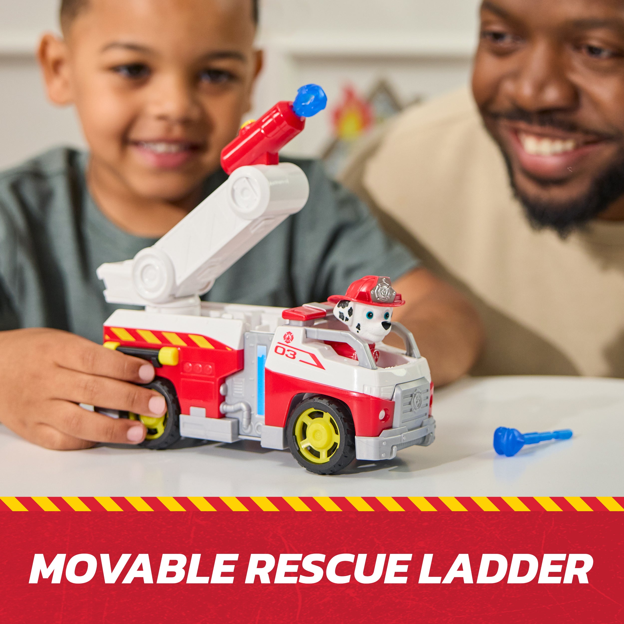 PAW Patrol Fire Rescue: Marshall Rescue Fire Engine with Action Figure & Projectile Launcher & Toy Truck, Kids Toys for Boys & Girls Ages 3 and Up