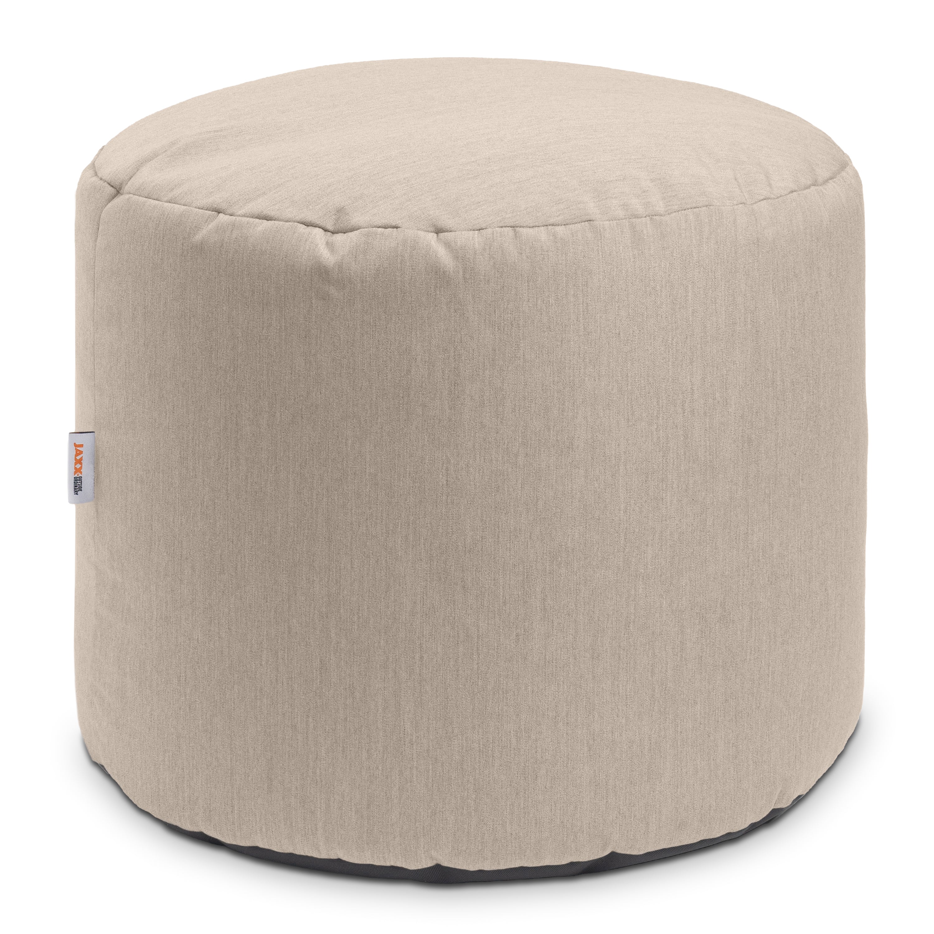 Jaxx Spring Indoor / Outdoor Bean Bag Pouf Ottoman, Sunbrella Flax