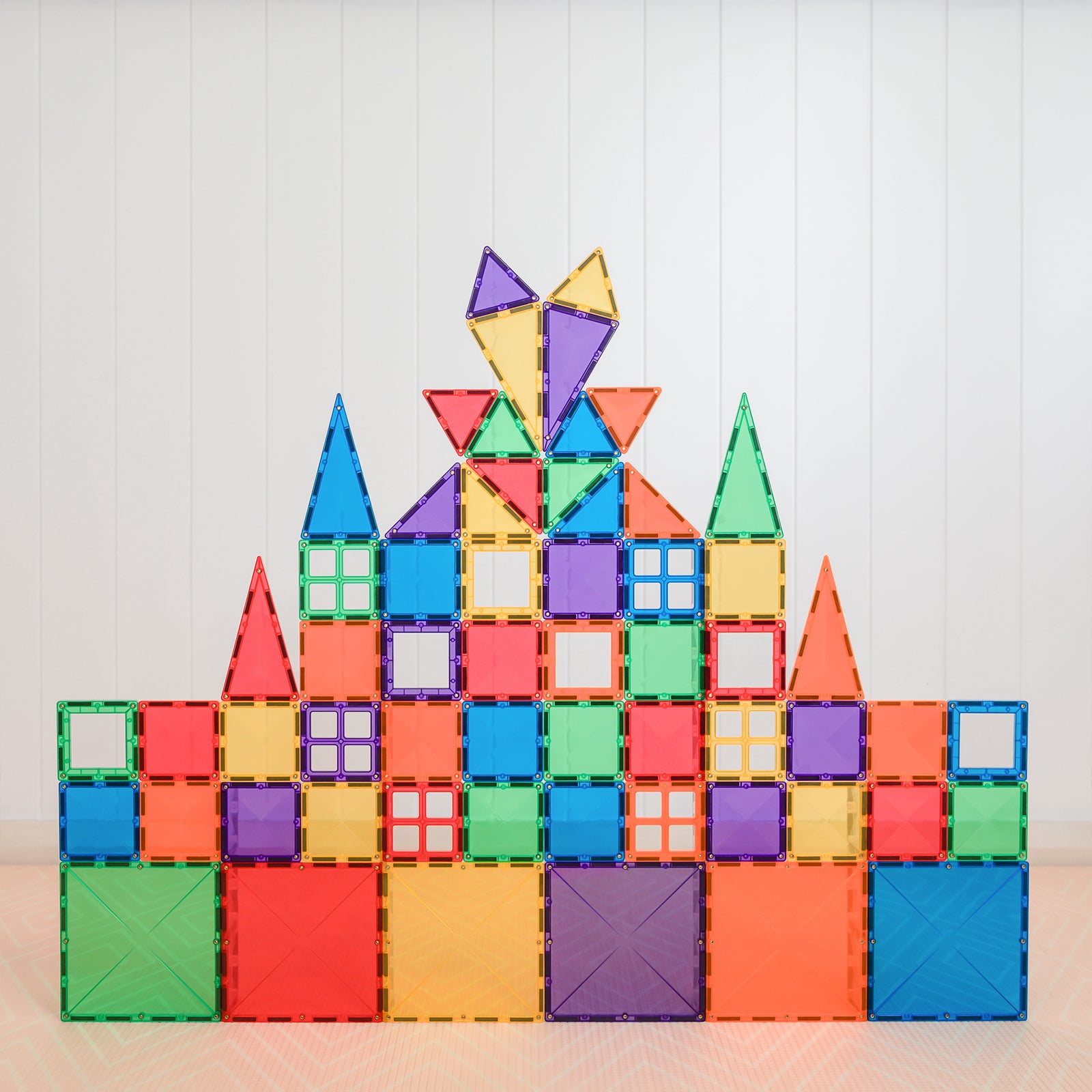 Magnetic Tiles Rainbow Starter Pack, 60 Pieces