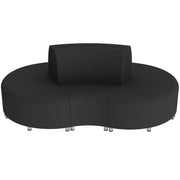 Pro Series Connect Curved Wavelet Seating, 7-Piece Set - Black
